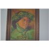 Image 5 : FRAMED PAINTING, "MAILE WAHINE"; SIGNED NAHO'OLEWA (ERNEST) (15 1/2" X 19 1/2")