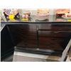 Image 2 : BLACK LACQUER BUFFET W/4 DOORS, 18 DRAWERS & SHELVES (95" X 18" X 36")