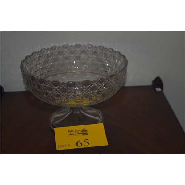 VINTAGE AMERICAN BRILLIANT PERIOD CUT CRYSTAL PEDESTAL BOWL