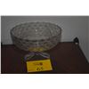 Image 1 : VINTAGE AMERICAN BRILLIANT PERIOD CUT CRYSTAL PEDESTAL BOWL