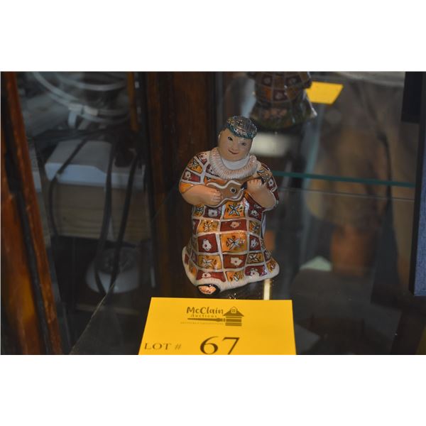 FRANCIS DENNIS HAWAIIAN CERAMIC FIGURINE OF WOMAN PLAYING UKULELE