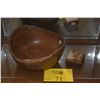 Image 1 : INLAID TURTLE BOX & LYCHEE BOWL; SIGNED S. FRANKLIN 3/2019 (8 1/2" X 4 1/2") (2 PCS)