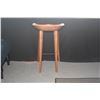 Image 4 : TRACTOR STOOL BY BASSAM FELLOWS, WALNUT (17" X 13 1/2" X 26")