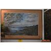 Image 1 : FRAMED OIL ON CANVAS, COSTAL LANDSCAPE; SIGNED LOPES (JEANNE) (43" X 31 1/2")