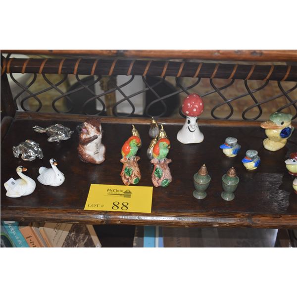 COLLECTION OF SALT & PEPPER SHAKERS (19 PCS)