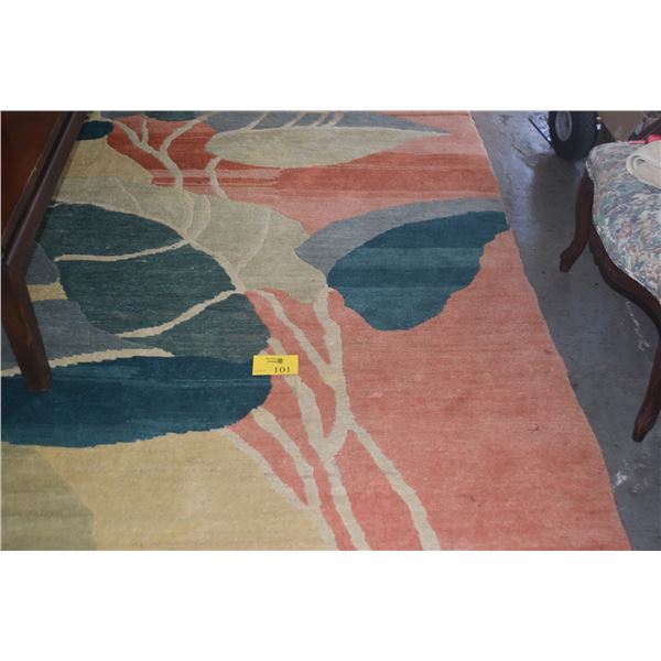 TIBETAN WOOL RUG (106 1/2" X 127 1/2")