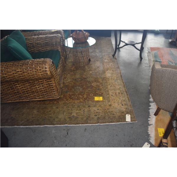 INDICH SILK RUG, MADE IN INDIA BY ASHOKA CREATIONS (84" X 118")