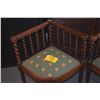 Image 2 : PAIR BARLEY TWIST CORNER ARM CHAIRS W/UPHOLSTERED SEATS (PAIR)