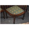 Image 5 : PAIR BARLEY TWIST CORNER ARM CHAIRS W/UPHOLSTERED SEATS (PAIR)