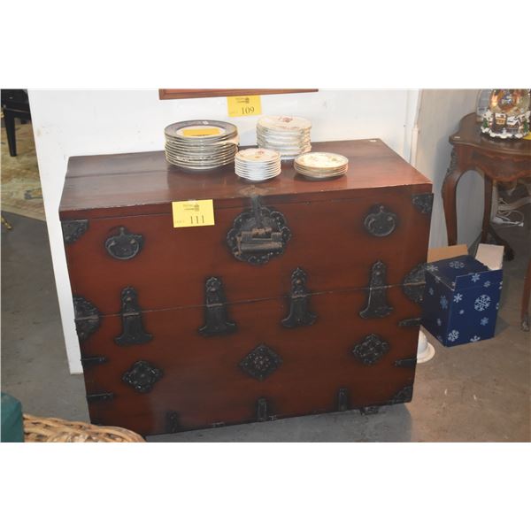 ANTIQUE KOREAN BANDAJI BLANKET CHEST (40 3/4" X 18 1/2" X 32 1/2")