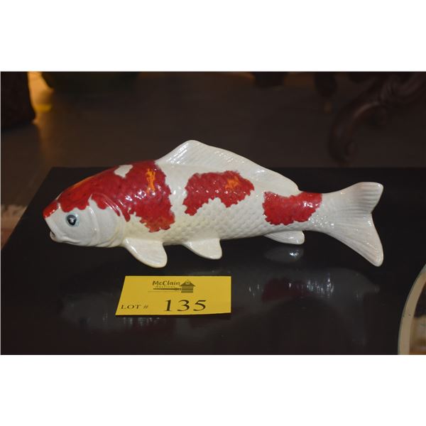 CERAMIC KOI; SIGNED LI-NAN HI (3 PCS)
