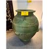 Image 1 : PAIR LARGE GREEN GARDEN URNS (30") (PAIR)
