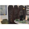 Image 3 : 4 PANEL CARVED OPENWORK WOODEN SCREEN