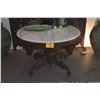 Image 2 : ANTIQUE 42" VICTORIAN MARBLE TOP PARLOR TABLE