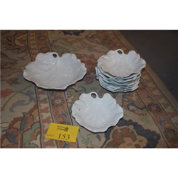 SHOEI CHINA LEAF-SHAPED SALAD BOWLS (9 PCS)