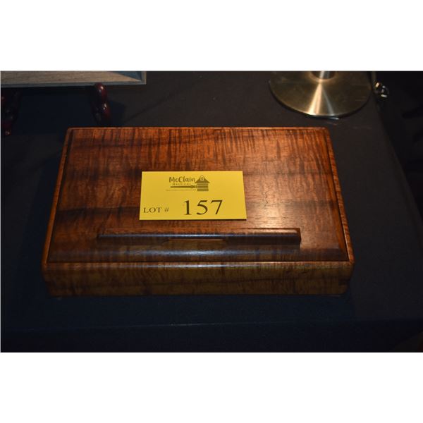 CURLY KOA WOOD JEWELRY BOX (12 1/2" X 8 1/4")