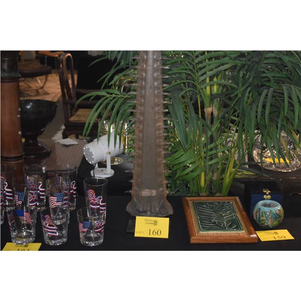 ANTIQUE SAWFISH ROSTRUM ON METAL BASE