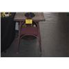 Image 1 : VINTAGE WICKER TABLE W/GLASS TOP (21" X 21" X 28")