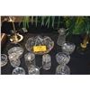 Image 1 : CRYSTAL & GLASS BOWLS, COVERED JARS, CANDLE HOLDER, RELISH DISH, SALT DISHES, ETC. (20 PCS)