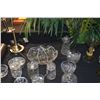 Image 2 : CRYSTAL & GLASS BOWLS, COVERED JARS, CANDLE HOLDER, RELISH DISH, SALT DISHES, ETC. (20 PCS)