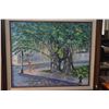 Image 2 : FRAMED OIL PAINTING, BANYAN TREES; SIGNED S. HIRONAKA (30" X 26 1/4")