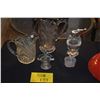 Image 1 : GLASS PITCHERS, BASKETS & HONEY DISPENSER (5 PCS)