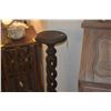Image 3 : VINTAGE WALNUT OPEN BARLEY TWIST PEDESTAL PLANT STAND