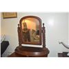 Image 2 : ANTIQUE WOOD VANITY OR SHAVING MIRROR