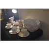 Image 3 : COLLECTION OF TEA CUPS & SAUCERS & LACE CERAMIC BOWL