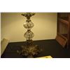 Image 2 : VINTAGE HOLLYWOOD REGENCY STYLE TABLE LAMP, BRASS & FACETED GLASS (DOES NOT INCLUDE SHADE)