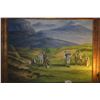 Image 2 : FRAMED ORIGINAL OIL ON CANVAS, GOLF SCENE; SIGNED THOMAS KEEVER (51" X 42")