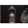 Image 3 : VICTORIAN ERA CONDIMENT CRUET SET & PICKLE CASTER W/TONGS (3 PCS)