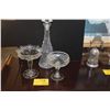 Image 1 : PEDESTAL BOWLS & DECANTER (3 PCS)