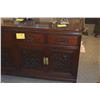 Image 2 : ROSEWOOD BUFFET W/4 DRAWERS & 4 DOORS (68" X 20" X 35 1/2")