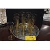 Image 1 : VINTAGE ITALIAN AMBER CHAMPAGNE FLUTES (10 PCS) (DOES NOT INCLUDE TRAY)