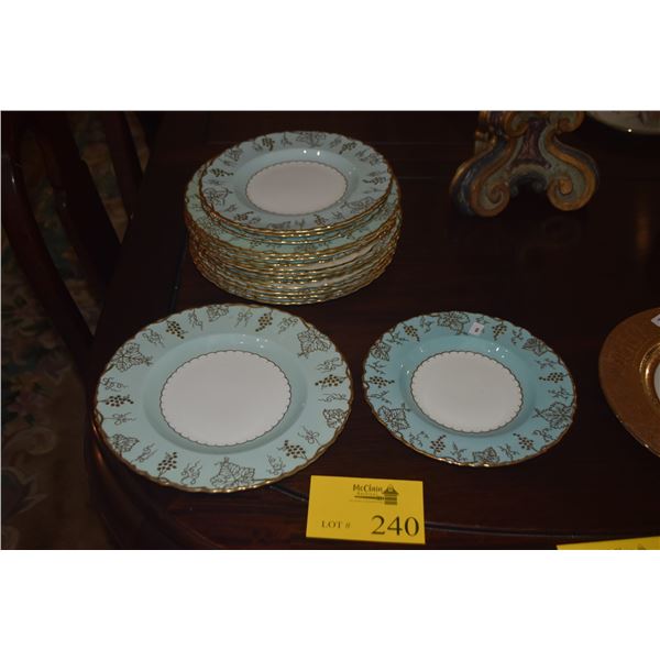 ROYAL CROWN DERBY PLATES, "VINE" PATTERN (16 PCS)