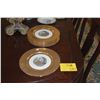 Image 1 : LA PETITE CHINA PLATES, WARRANTED 22 KARAT GOLD FILIGREE RIMS (8 PCS)