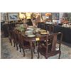 Image 1 : ROSEWOOD DINING TABLE W/2 LEAVES, 6 SIDE CHAIRS & 2 ARM CHAIRS (11 PCS)