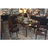 Image 2 : ROSEWOOD DINING TABLE W/2 LEAVES, 6 SIDE CHAIRS & 2 ARM CHAIRS (11 PCS)