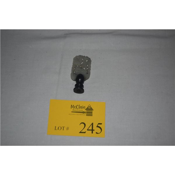 WHITE NEPHRITE JADE LAMP FINIAL