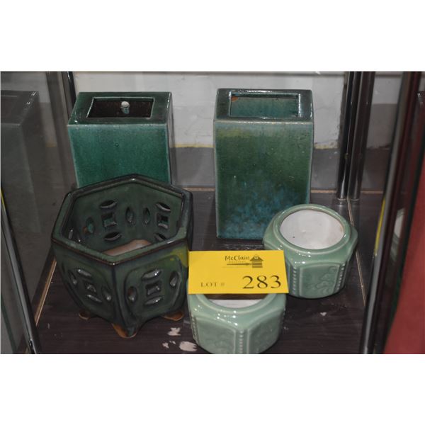 CHINESE & JAPANESE CERAMIC VASES (5 PCS)