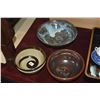 Image 10 : MIXED LOT: JAPANESE DONABE, BOWLS, CUPS, CHOPSTICK RESTS, PORCELAIN BEAR FIGURAL CREAMERS, ETC. (23 