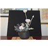 Image 2 : JAPANESE IRON TETSUBIN FLORAL ARRANGEMENT (DOES NOT INCLUDE STAND)