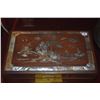 Image 2 : CHINESE JEWELRY CHEST W/MOTHER OF PEARL INLAY (12 1/2" X 7 1/4" X 4 1/4")