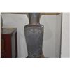 Image 3 : VINTAGE MID CENTURY PEWTER & BRASS URN LAMP (32") (DOES NOT INCLUDE SHADE)