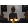 Image 1 : ANTIQUE THAI LIFE SIZE HEAD & TORSO OF BUDDHA ON STAND (29")
