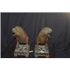Image 3 : PAIR ANTIQUE BRASS FOO DOGS (7 1/2") (PAIR) (DOES NOT INCLUDE STAND)
