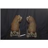 Image 5 : PAIR ANTIQUE BRASS FOO DOGS (7 1/2") (PAIR) (DOES NOT INCLUDE STAND)