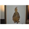 Image 5 : VINTAGE JAPANESE GILT STATUE OKIMONO OF SELFLESSNESS CHILD & FRAMED ART (2 PCS)