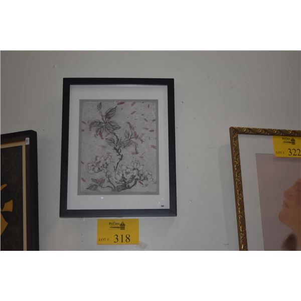 FRAMED AP, "IKEBANA 2"; SIGNED M. CHING 2024 (12" X 15")
